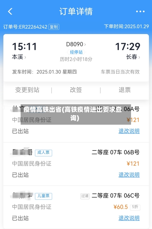 疫情高铁出省(高铁疫情进出要求查询)-第2张图片