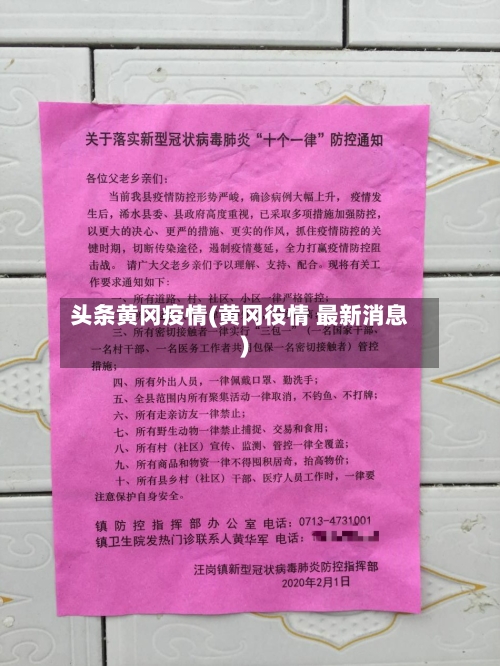 头条黄冈疫情(黄冈役情 最新消息)