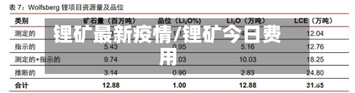 锂矿最新疫情/锂矿今日费用