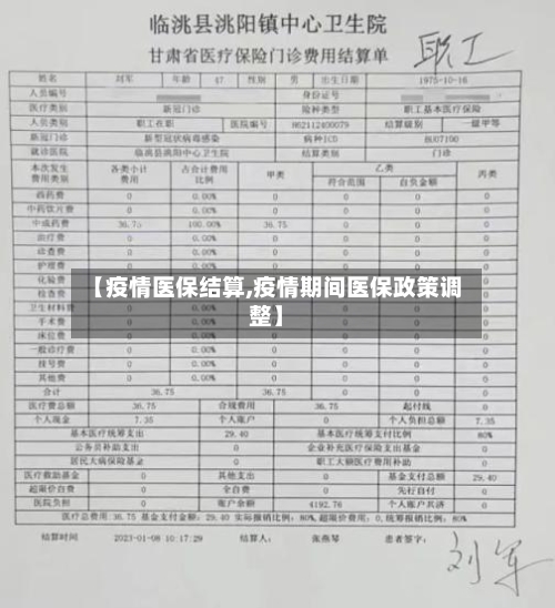 【疫情医保结算,疫情期间医保政策调整】