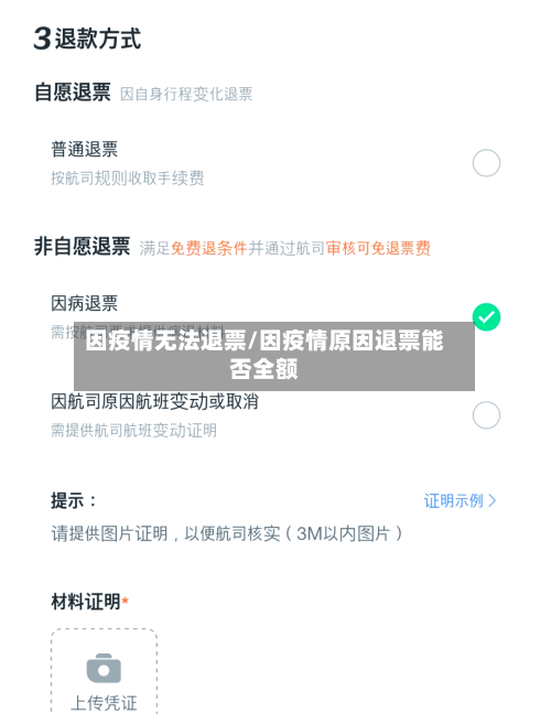 因疫情无法退票/因疫情原因退票能否全额-第2张图片
