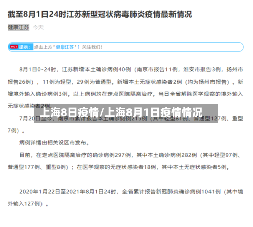 上海8日疫情/上海8月1日疫情情况