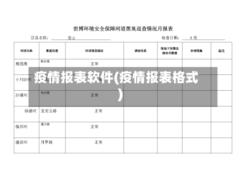 疫情报表软件(疫情报表格式)