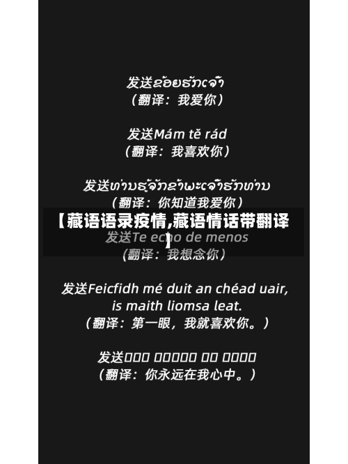 【藏语语录疫情,藏语情话带翻译】