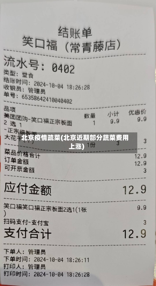 北京疫情疏菜(北京近期部分蔬菜费用上涨)-第2张图片