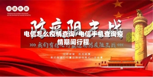 电信怎么疫情查询/电信手机查询疫情期间行程-第3张图片